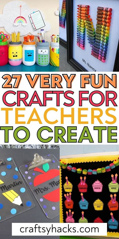 If you are looking for creative kids activities to for your classroom kids to have fun with this school year you need to know these adorable teacher crafts. These super fun teacher craft ideas are a great way to enjoy more crafting with your classroom children. Classroom Crafts For Teachers, Teacher Crafts For Classroom, Back To School Crafts To Sell, Crafts For Teachers, Birthday Pencils, Teacher Diy, 1st Grade Crafts, First Grade Crafts, Teacher Crafts