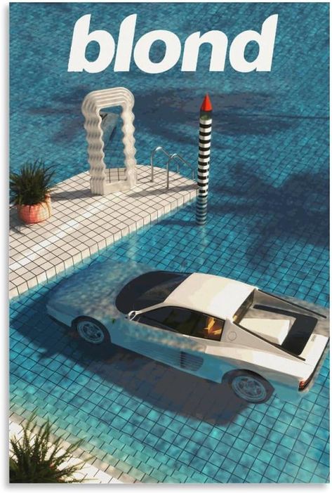 UTOYA Blond Poster Decorative Painting Canvas Posters Bedroom Painting 12x18inch(30x45cm) Frank Ocean Album, Frank Ocean Poster, Beach Wall Collage, Posters For My Room, White Ferrari, Ferrari Testarossa, Vice City, New Retro Wave, Summer Poster