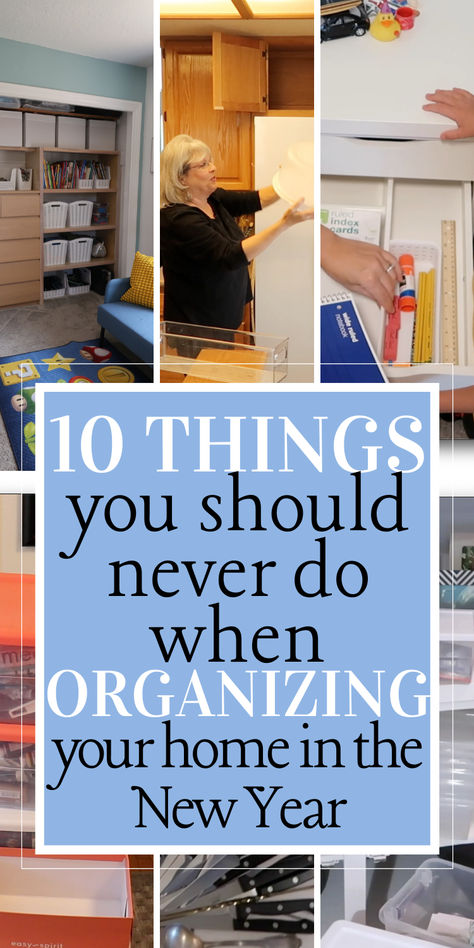 10 Things You Should Never do When Organizing in the New Year Organizing Ideas Storage Room, Home Improvement Organization, How To Add More Storage To Your Home, Small Home Organizing, Organizing Junk Room, Storage For Random Things, Organizing Ideas For Living Room, Organization Storage Room, Ways To Organize Your House