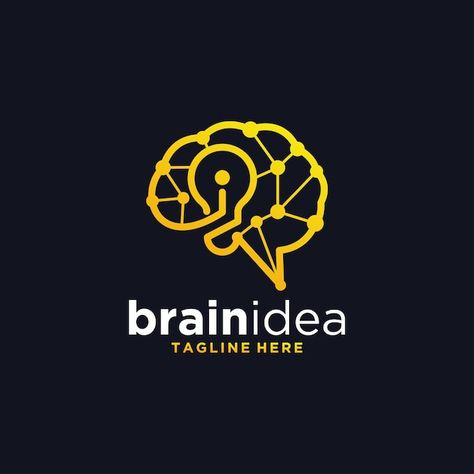 Brain Logo Ideas, Facts Logo Design, Brain Logo Creativity, Technology Logo Design Ideas, Lamp Logo Design, Facts Logo, Company Logo Design Ideas, Logo Brain, Brain Logo Design