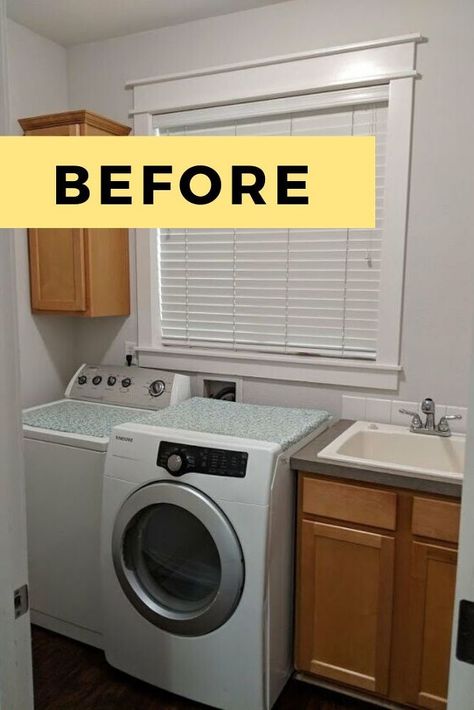 Laundry Room With Sink In The Middle, Laundry Room Cabinet Colors, Laundry Room Closet Ideas, Laundry Wallpaper, Laundry Lounge, Wallpaper Laundry, Elegant Laundry Room, Diy Laundry Room Makeover, Laundry Closet Makeover