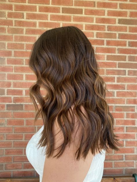 #hair #wavy Hair Armpit Length, Balayage On Brunette Hair, Balayage On Brunette, Armpit Length Hair, Light Balayage, Wavy Brown Hair, Hair Light Brown, Hair Light, Brunette Balayage Hair