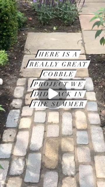 Project Green Thumb / Landscapers / Garden Makeovers on Instagram: "I fell in love with these tumbled cobble stones after installing them in a beautiful garden project back in June. So much colour and character What do you think? Would you love a cobbled pathway in your garden? #gardenpath #cobblestones #victoriangarden #hackneylife #eastlondon #eastlondonlandscapers #gardenplans #landscaper" Cottage Pathway Ideas, Cobble Pathway, Cobbled Pathway, Garden Cobblestone, Stone Stepping Stones, Cobble Path, Cobblestone Courtyard, Cobblestone Pathway, Pathway Design