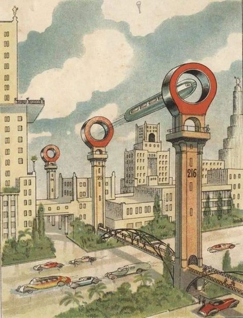 Museum Of Curiosity, Future Predictions, Rare Historical Photos, City Drawing, Futuristic City, Science Fiction Art, Future City, Retro Futuristic, Retro Futurism