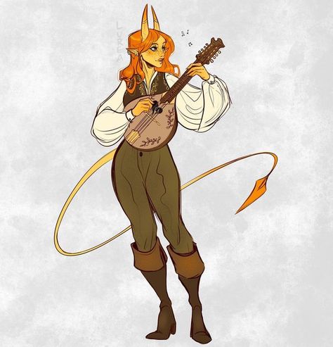 Bard Pose Reference Drawing, Bard Poses Reference, Dnd Bard Female, Dnd Bard Character Concept, Dnd Bartender, Bard Poses, Bard Dnd Art, Dnd Bard Outfit, Bard Dnd Character Design