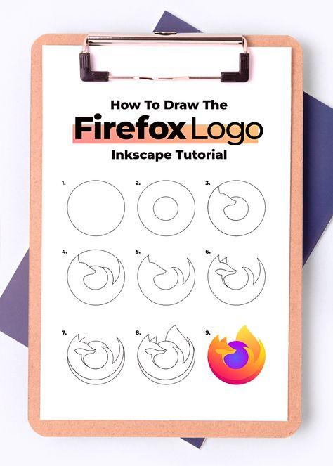 How To Draw The Firefox Logo In Inkscape 🔥🦊 – Logos By Nick Firefox Logo, Pen Tool, Graphic Design Tutorials, Simple Shapes, The Pen, Design Tutorials, A Design, To Draw, Step By Step