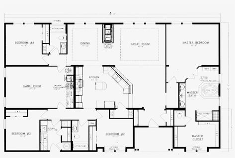 5 Bedroom Barndominium Floor Plans, 3 Bedroom Home Floor Plans, Loft Floor Plans, 5 Bedroom Barndominium, Barn Homes Floor Plans, 5 Bedroom House Plans, Metal Building Home, Barndominium Plans, Barn House Design