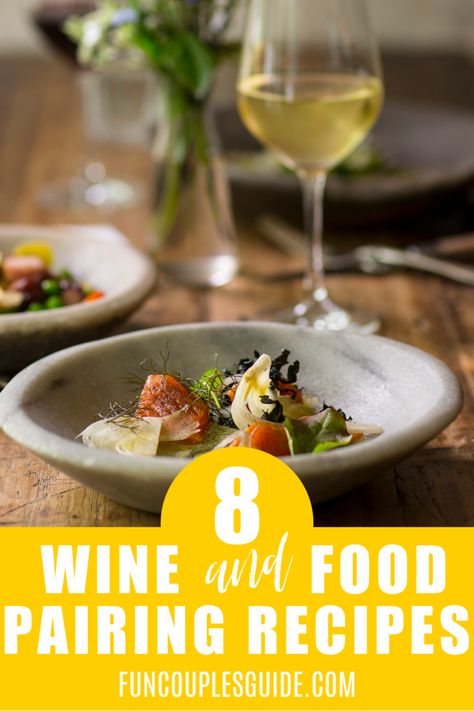 Having trouble pairing wine with a dish?  8 recipes paired with the most popular wines.   Whether you are hosting a party or just want a dinner pairing at home.  You will find that these recipes and wine parings go great and will make you and your guests happy.  Many of these easy to make appetizers will make a great wine pairing menu if you decide to host a wine tasting party.  This will give you ideas for hosting the perfect wine tasting party. Food And Wine Pairing Dinners, Tasting Menu Recipes, Wine Tasting Pairing Ideas, Appetizer And Wine Pairing, Food Pairing With Wine, Wine Pairing Menu Ideas, Wine Tasting Menu Ideas, Wine Pairing Dinner Party, Wine Dinner Menu Ideas