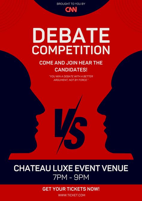 Debate Poster Design Ideas, Debate Competition Poster Design, Poster Politic Design, Debate Competition Poster, Debate Poster Design, Event Poster Design Ideas Creative, Debate Poster, School Event Poster, Competition Poster