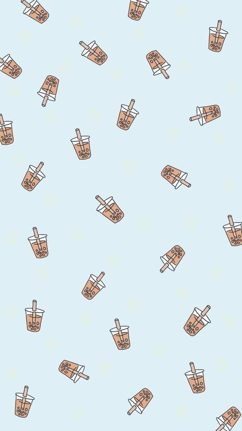 Boba Wallpaper, Vintage Flowers Wallpaper, Little Drawings, Wallpaper For Phone, Phone Screens, Cute Wallpaper For Phone, Flowers Wallpaper, Cute Little Drawings, Cartoon T Shirts