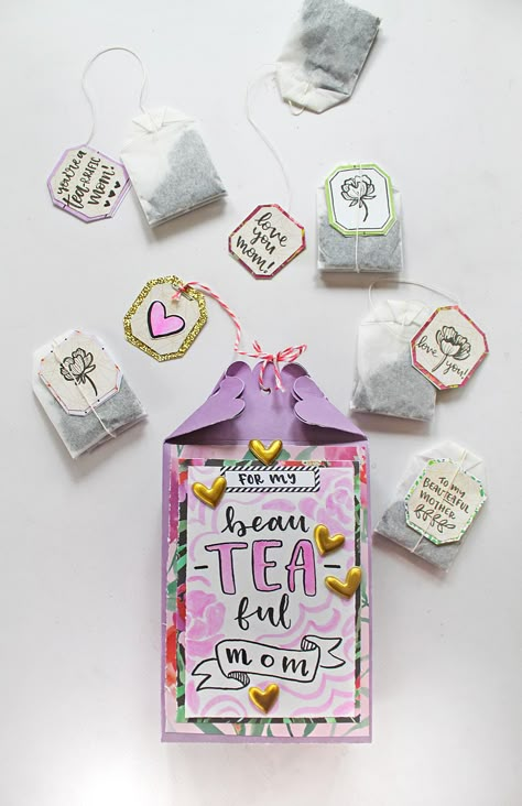 Diy Tea Bags, Mothersday Gifts Diy, Creative Mother's Day Gifts, Diy Gifts For Mothers, Anniversaire Diy, Diy Mothers Day, Homemade Mothers Day Gifts, Mothers Day Ideas, Diy Gifts For Mom