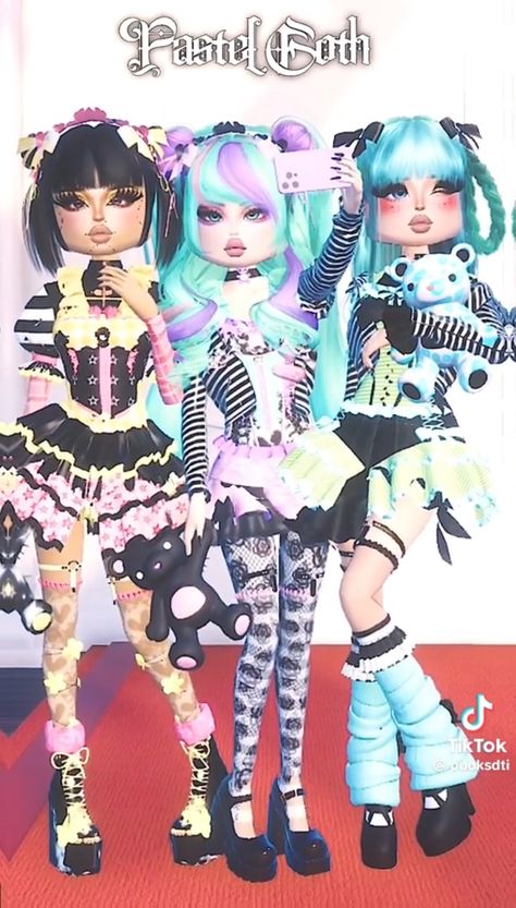 Got Corset Combos, Pastel Goth Dti Ideas, Girly Alt Outfits, Dti Outfits Pastel Goth, Dti Theme Pastel Goth, Creative Dti Outfits, Dress To Impress Pastel Goth, Pastel Goth Style, Pastel Goth Dress