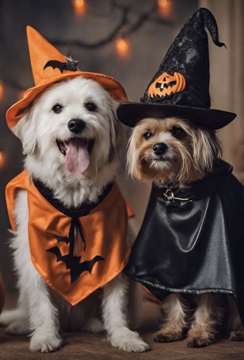 Dog Clothes Halloween, Pets In Halloween Costumes, Dogs Trick Or Treating, Cute Halloween Dog Costumes, Pets In Costumes, Dogs Costumes Halloween, Halloween Dogs Art, Small Dog Halloween Costumes, Dog In Halloween Costume