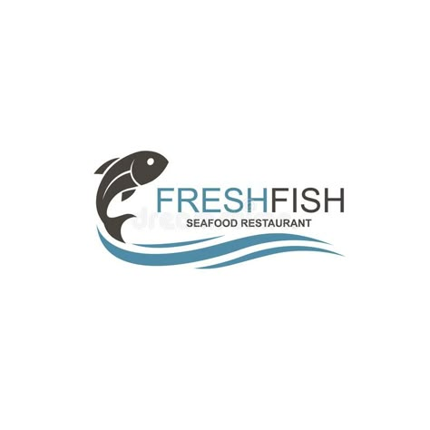 Fish Shop Logo Design Ideas, Sea Food Logo Design, Sea Food Restaurant Logo, Fish Branding Design, Seafood Logo Design Ideas, Fisheries Logo, Fish Vector Illustration, Fish Shop Logo, Fish Logo Design Ideas