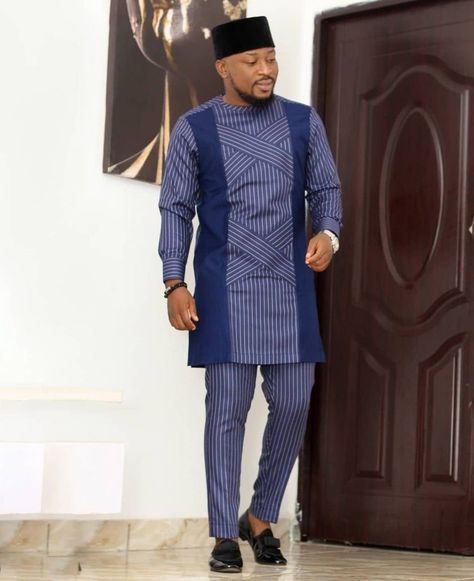 11 Stylish Blue Atiku Styles For Men – A Million Styles Atiku Style For Men, Native Outfits, Latest African Wear For Men, Single Floor House Design, African Wear For Men, African Wear Styles For Men, Dress Book, African Clothing Styles, Stylish Dress Book