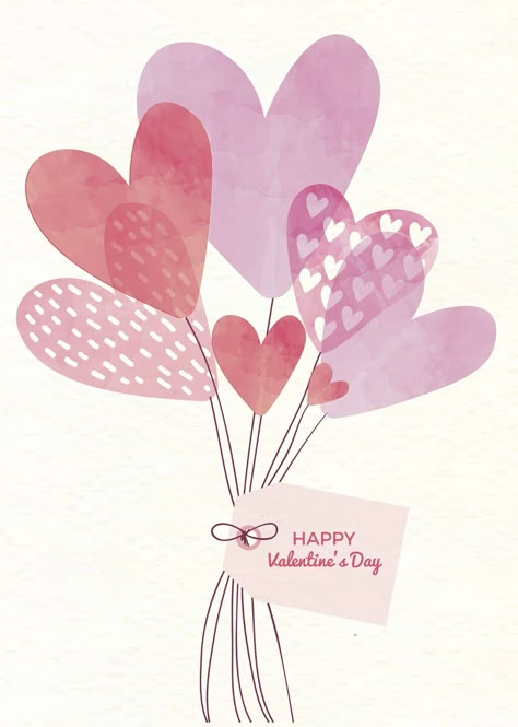 Cute Valentines Day Quotes, Valentines Day Sayings, Cute Valentines Day Cards, Quotes Valentines Day, Valentines Wallpaper Iphone, Valentines Day Images, Valentine's Day Illustration, Valentines Day Drawing, Valentines Watercolor