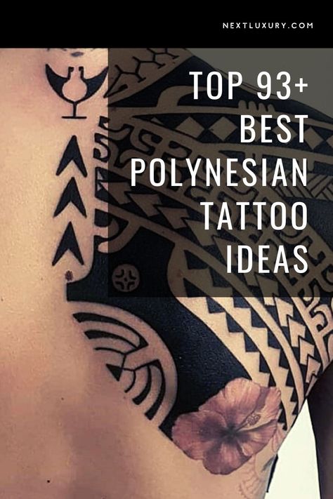 Polynesian tattoos are most often connected with rites of passage or a significant transformation. Most often etched with precision detail in black ink, they are an essential and immutable part of tattoo culture for men and women. #nextluxury #polynesiantattoo #tribaltattoos #polynesiantattoodesigns #culturetattoos Modern Polynesian Tattoo, Hawaii Tattoos Traditional, French Polynesian Tattoo, Wahine Tattoo, Polynesian Back Tattoo Women, Tahitian Tattoo Women, Polynesian Tattoos Women Meaning, Polynesian Tattoos Women Thigh, Polynesian Tattoos For Women