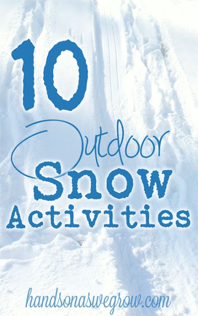 10 Fun Things to do in the Snow - Outside! --> many of us here on the east coast need this! Snow Theme Activities, Outdoor Snow Activities, Snow Theme, Snow Activities, Winter Activities For Kids, Snow Much Fun, Snow Fun, Theme Activity, Snow Days