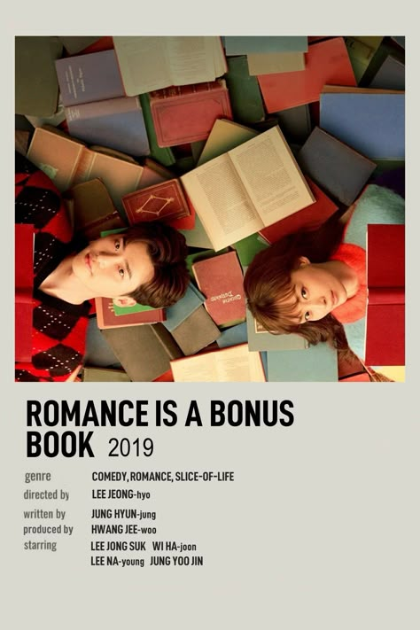 K-Drama Romance Is A Bonus Book Polaroid Poster Book Polaroid Poster, K Drama Posters, Kdrama Journal, Book Polaroid, Kdrama Posters, Romance Is A Bonus Book, New Korean Drama, Drama Fever, Korean Drama Series