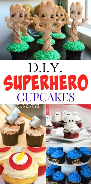 Hungry Harps: 9 DIY Superhero Cupcakes + Wizard World Comic Con {Sacramento} Marvel Cupcakes, Avenger Cupcakes, Diy Superhero, Superhero Cupcakes, Nerdy Nummies, Marvel Party, Avenger Birthday Party, Superhero Cake, Avengers Birthday