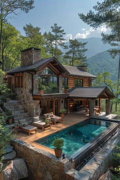 Casa Country, Dream Life House, Fantasy House, Dream House Rooms, Village House Design, Forest House, Industrial House, Design Your Dream House, Dream House Exterior