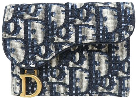 Dior | Midnight Oblique Saddle Cardholder Wallet Dior Monogram, Dior Oblique, Dior Saddle, Leather Card Case, Leather Coin Purse, Jairzinho, Designer Wallets, Black Wallet, Dior Wallet