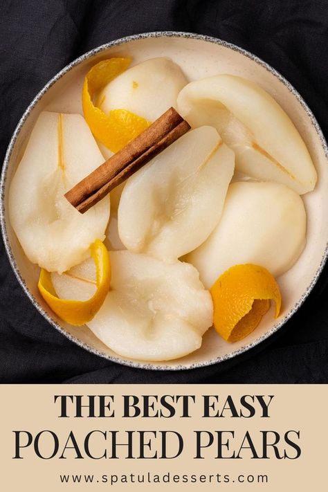 Quick & Easy Poached pears Poached Pears Dessert, Poached Fruit, Pear Recipes Easy, Pears In Red Wine, Poached Pears Recipe, Restaurant Desserts, Pear Dessert, Poached Apples, Spiced Pear