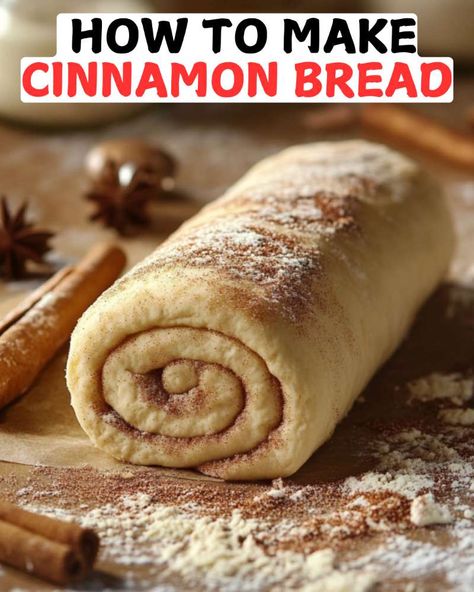 Learn how to make delicious homemade cinnamon swirl bread with this easy-to-follow recipe. Enjoy the warm, comforting aroma and the perfect fluffy texture, ideal for breakfast or a sweet treat. Discover tips for perfecting your bread and answers to common baking questions! Recipe For Cinnamon Bread, Cinnamon Bread Loaf Recipe, Homemade Cinnamon Bread With Yeast, Cinnamon Bread With Icing, Cinnamon Swirl Yeast Bread Recipe, Apple Yeast Bread Recipe, Homemade Sweet Bread Recipes Easy, How To Make Cinnamon Bread, Homemade Cinnamon Swirl Bread