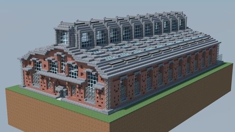 Minecraft Industrial Building, Minecraft Factory, Minecraft Modern Mansion, Minecraft Industrial, Minecraft Brick, Minecraft Logic, Minecraft Building Blueprints, Minecraft Steampunk, Minecraft Create