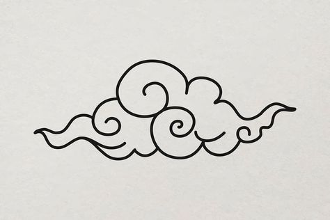 Cloud Desktop Wallpaper, Cloud Japanese, Asian Clouds, Chinese Clouds, Drawing Japanese, Desktop Wallpaper Black, Cloud Sticker, Cloud Stickers, Black Clouds