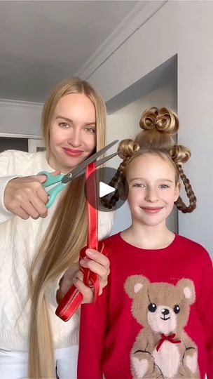 4.2M views · 10K reactions | Cindy Lou Hair Tutorial❤️ It was so fun transforming into a WHO!✨ @mykitsch ✨ #longhair #longhairstyles #cindylouwho #grinch #longhairdontcare #hairtutorial #hairideas #christmashair #mykitsch #parenting #hairhacks | Stefani Chaglar🦋 | seasunstefunny · Original audio Cindi Loo Hoo Hair, Cindy Lou Hair How To Do, Cindy Lou Hair Tutorial, Cindylouwho Hair, Cindy Loo Hoo Hair, Cindy Lue Who Hair, How To Do Cindy Lou Who Hair, Cindy Lou Who Hair Tutorial, Cindy Lou Who Makeup