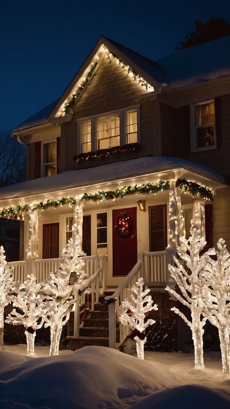 Looking for the best outdoor Christmas lights ideas to decorate your house in a classy way Explore LED rustic DIY decor and multicolor inspiration Get creative with red and white lights and enhance your holiday home with stunning photoshoot-worthy decorations Simple Christmas Lights On House, Simple Christmas Lights, Best Outdoor Christmas Lights, Christmas Lights On House Exterior, Christmas Lights On House, Outdoor Christmas Lights Ideas, Stunning Photoshoot, Rustic Diy Decor, Christmas Lights Outdoor