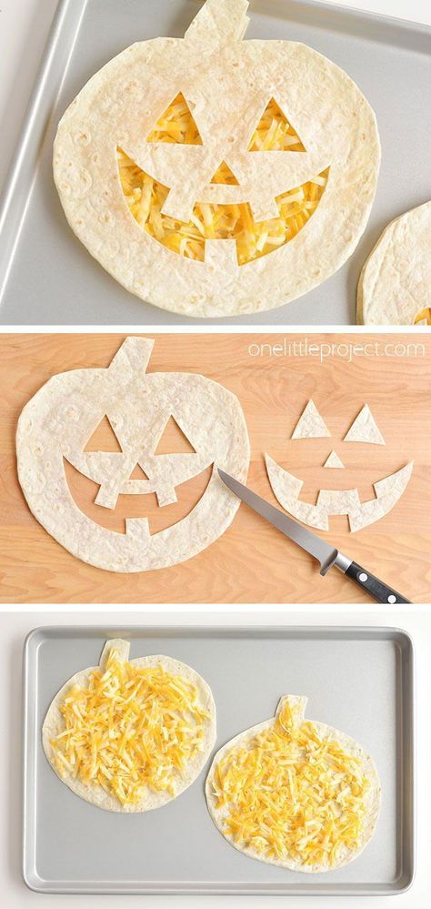 Halloween Quesadilla, Menu Halloween, Cheese Quesadillas, Dinner Halloween, Recetas Halloween, Kids Halloween Food, Spooky Food, Fun Halloween Food, Halloween Fest