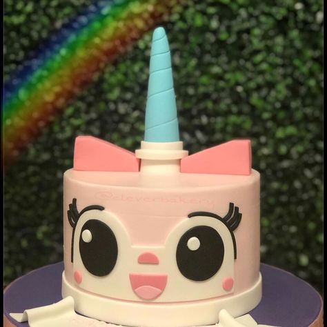 Unikitty Cake, Unikitty Party, Unikitty Lego, Unicorn Themed Birthday Party, Lego Cake, Cat Cake, Lego Party, Themed Birthday Party, 7th Birthday