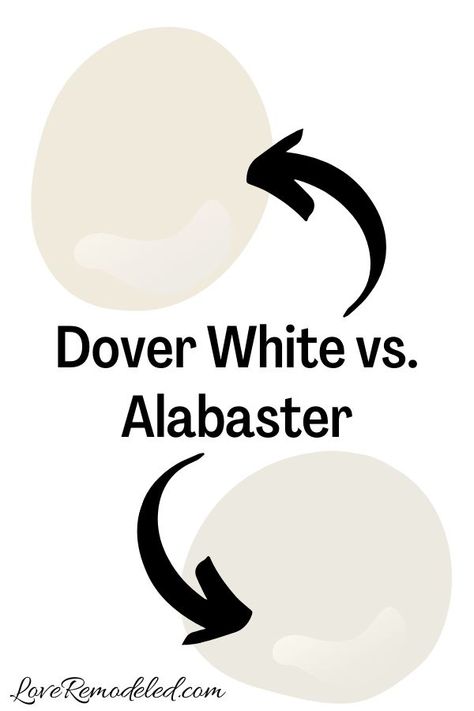 Dover White Sherwin Williams Alabaster Vs Dover White, Hall Color, Greek Villa Sherwin Williams, Sherwin Williams Creamy, Adu Kitchen, Off White Paint Colors, Eider White, Cream Paint Colors, Glidden Paint