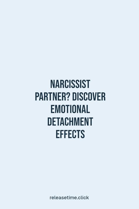 Are you feeling emotionally detached from your narcissist partner? It’s a crucial step that brings change in the relationship! Understand how emotional distance can impact your situation, help you reclaim your power, and consider healthier boundaries. Learn more about essential signs that show you're detaching and understand the reasons behind this transformation. This change helps many find clarity How To Detach Emotionally From Someone, Emotional Detachment, Personal Development, How Are You Feeling, Feelings