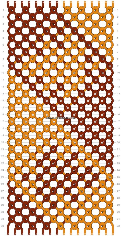 Normal pattern #57751 | BraceletBook Fall Friendship Bracelets, Friendship Bracelet Ideas, Fall Candy, Autumn Bracelet, Friendship Bracelets Patterns, Leaves Autumn, Bracelets Patterns, Candy Stripes, Yarn Projects