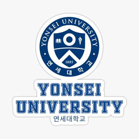 Yonsei University, in Seoul South Korea Logo. Best printed on a shirt or sweatshirt. • Millions of unique designs by independent artists. Find your thing. Motivate Study, Korean University, Korea Logo, Yonsei University, Korea University, Drama School, Dream School, University Logo, Graduation Photoshoot