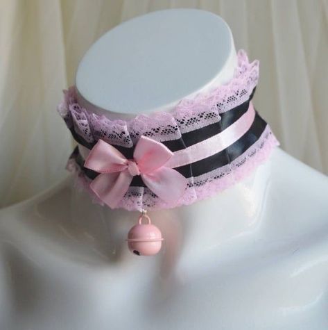 Pastel Goth Choker, Rainbow Wedding Dress, Kitten Play Collar, Magical Girl Aesthetic, Pastel Goth Fashion, Pet Play, Neck Choker, Cute Accessories, Cat Collar