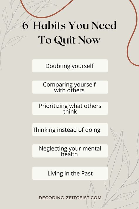 Self Nurturing, Toxic Habits To Quit, Habits To Quit, Quit Bad Habits, How To Find Happiness, Tips To Stay Healthy, Life Upgrade, Selfcare Tips, Toxic Habits