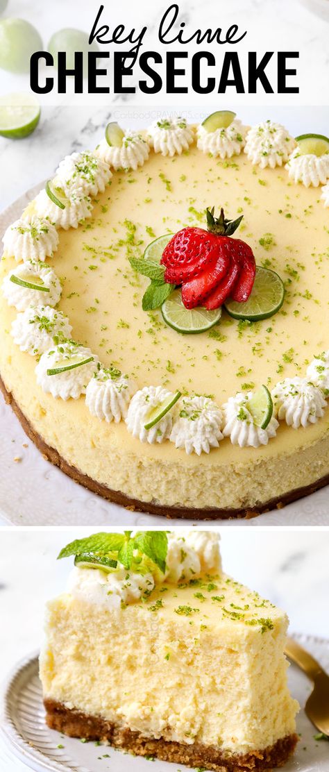 Easy Key Lime Cheesecake, Key Lime Cheesecake Recipe, Key Lime Pie Cheesecake, Key Lime Recipes, Key Lime Desserts, Lime Desserts, Desserts Summer, Dessert Oreo, Key Lime Cheesecake