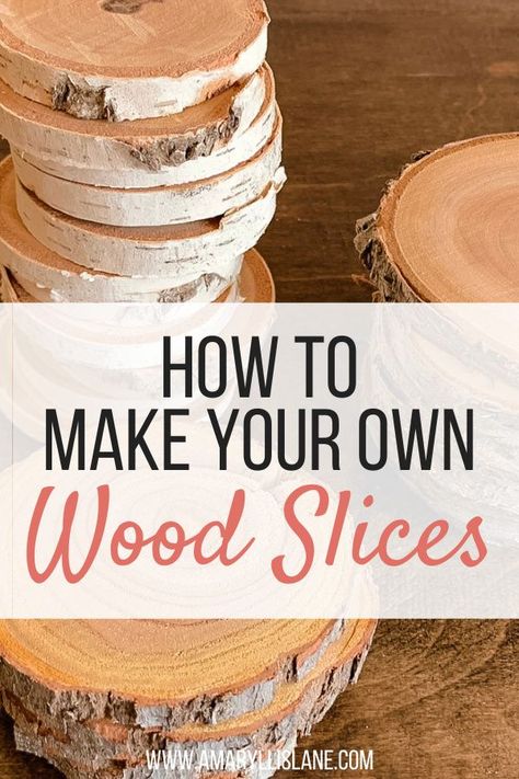 Slabs Of Wood Ideas, Preserving Wood Slices Diy, Tree Bark Crafts Ideas, How To Dry Wood Slices, Woodpile Art, Log Ideas Diy Projects, Diy Wood Slice Projects, Wood Upcycling, Wood Slice Crafts Diy