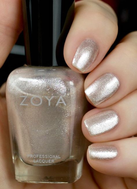 Shimmer Nail Art, Dream Spa, Neutral Polish, Blue And Silver Nails, Nail Paint Shades, Zoya Nail, New Nail Polish, Pedicure Designs, Zoya Nail Polish