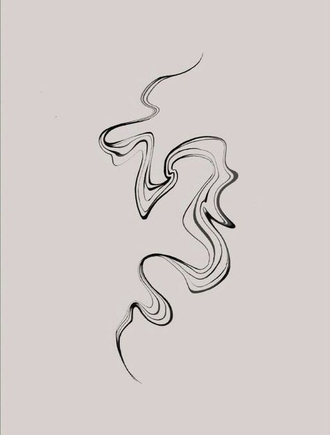 Line Water Tattoo, Wavey Line Tattoo, Minimalist Abstract Tattoo, Wavy Liquid Tattoo, Squiggle Line Tattoo, Organic Line Tattoo, Line Tattoo Shoulder, Wavy Line Tattoo, Squiggly Line Tattoo