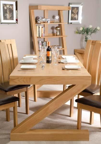 Z Oak Designer Large Bookcase  https://www.tradepricefurniture.co.uk/z-oak-designer-large-bookcase.html Latest Dining Table, Wooden Dining Table Designs, Solid Oak Furniture, Unique Dining Tables, Easy Diy Ideas, Wooden Dining Table, Large Dining Table, Table Designs, Oak Dining Table