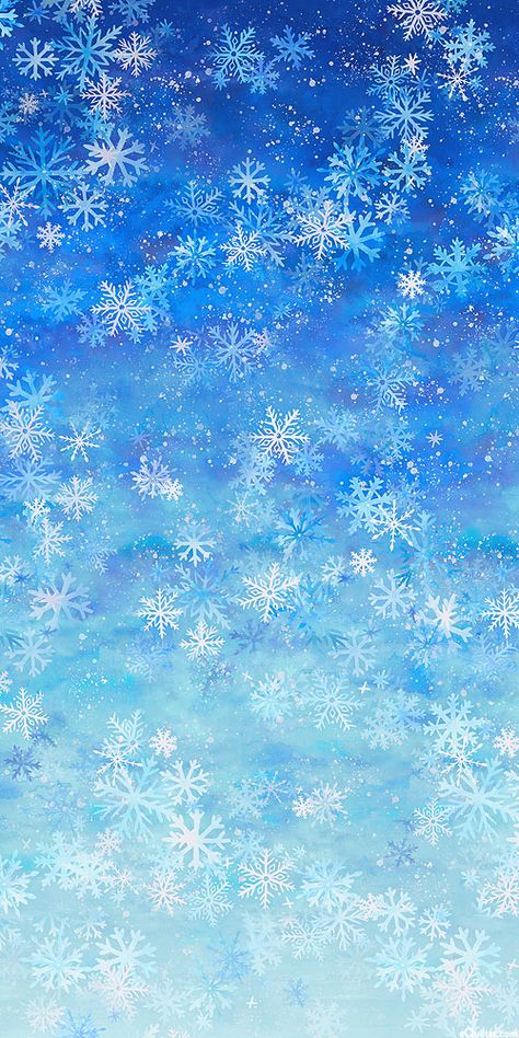 Snow Play - Playful Snowflakes Ombre - Azure Blue - DIGITAL Winter Blue Background, Snow Background Aesthetic, Snow Background Wallpaper, Winter Bujo, Free Printable Graph Paper, Paper Cross Stitch, Ice Wallpaper, Frozen Background, Paper Cross