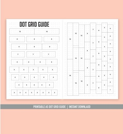 Grid Spacing Guide, Google Sheets Calendar, Bullet Journal Grid, How To Bullet Journal, Grid Journal, Bullet Journal Key, Bullet Journal Pages, Bullet Journal Page, Calendar Journal