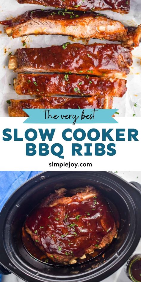 Crockpot Pork Ribs, Crock Pot Ribs, Slow Cooker Pork Recipes, Slow Cooker Pork Ribs, Oven Cooked Ribs, Slow Cooker Ribs Recipe, Slow Cooker Bbq Ribs, Ribs Recipes, Crockpot Ribs