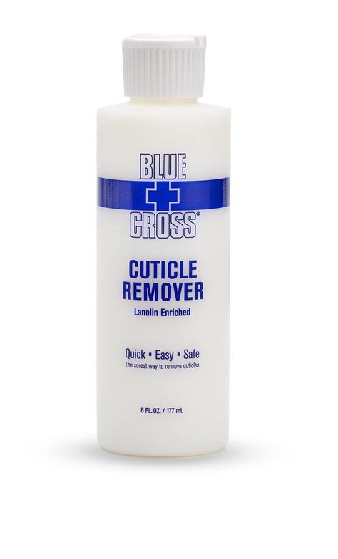 Blue Cross Hydrating, Moisturizing, Strengthening Cuticle Remover Oil with Lanolin for Brittle Nails, Hang Nails + Dry Cuticles, Made in USA, 6 ounce Cuticle Remover Homemade, Homemade Cuticle Remover, Diy Cuticle Remover, 2010s Grunge, Body Self Care, Dry Cuticles, Cuticle Softener, Cross Nails, At Home Nails