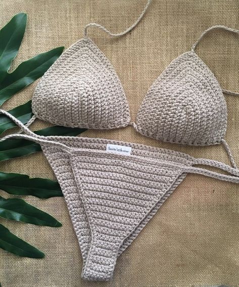 Earthy Minimalist, Crochet Beach Wear, Bohemian Crochet, Bikinis Crochet, Crochet Bra, Crochet Swim, Mode Crochet, Crochet Swimwear, Crochet Diy